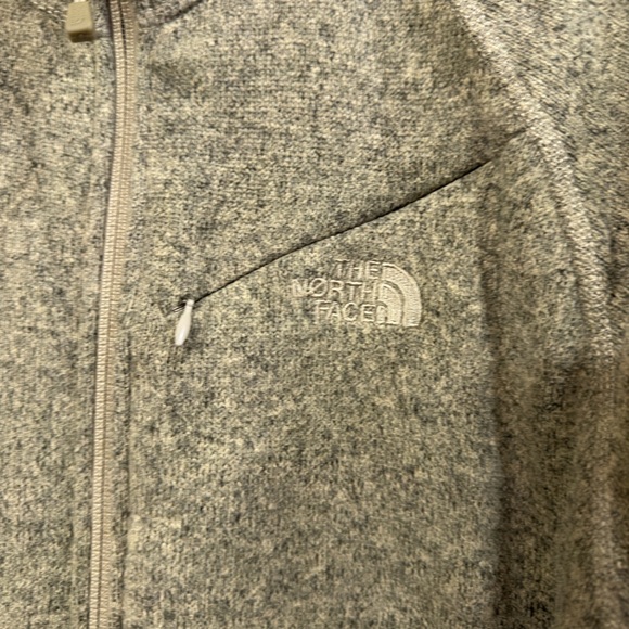 The North Face Men's Tsillan Full Zip Olive Green Fleece Jacket Sz M EUC - Picture 2 of 5